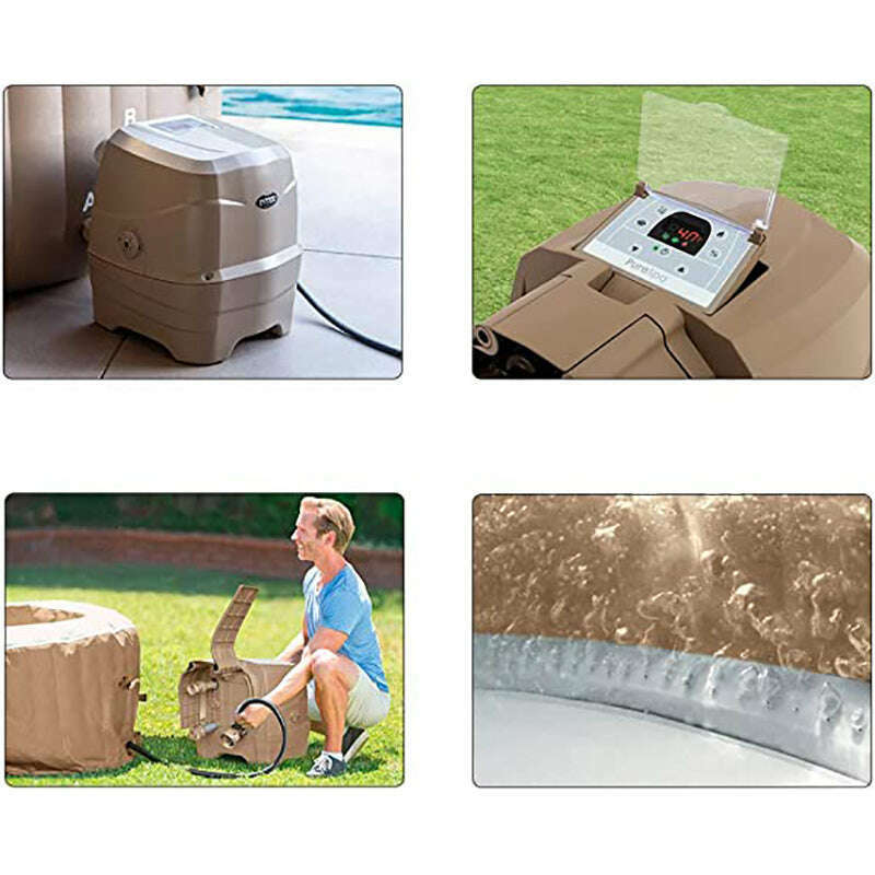 Purespa Bubble Massage 196X71Cm 4Pers Spa Bubble Pools Purespa Bubble Massage 196X71Cm 4Pers Purespa Bubble Massage 196X71Cm 4Pers Intex