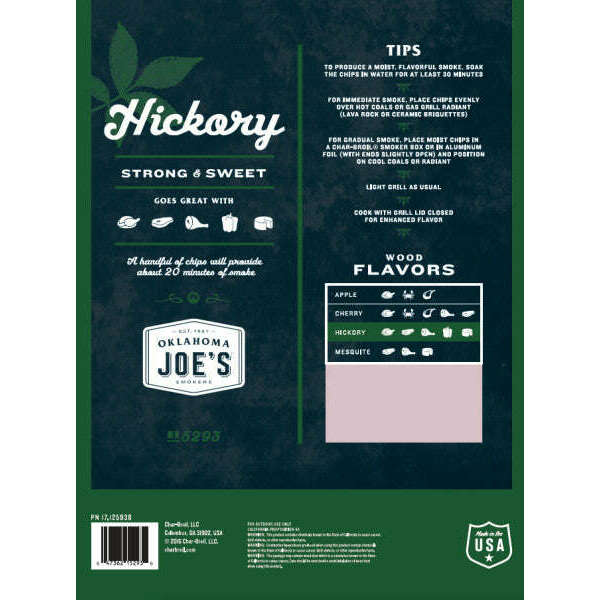 Oklahoma Joe s Hickory Wood Chips Outdoor Grill Accessories Oklahoma Joe s Hickory Wood Chips Oklahoma Joe s Hickory Wood Chips CharBroil
