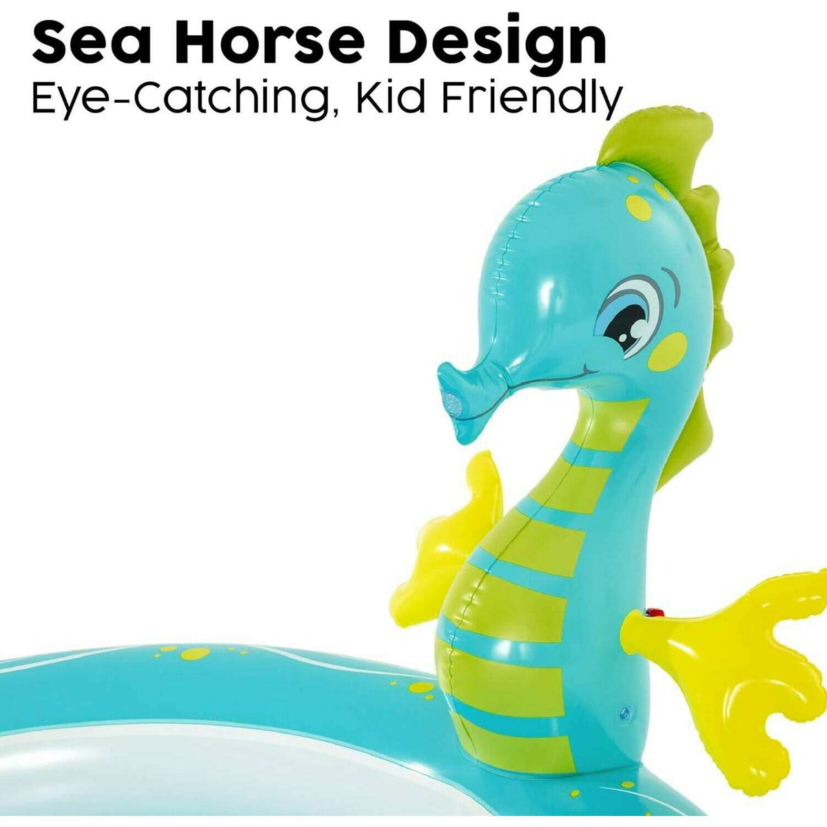 Seahorse Sprinkler Pool, 188x160x86cm Kids Inflatables Seahorse Sprinkler Pool, 188x160x86cm Seahorse Sprinkler Pool, 188x160x86cm Bestway