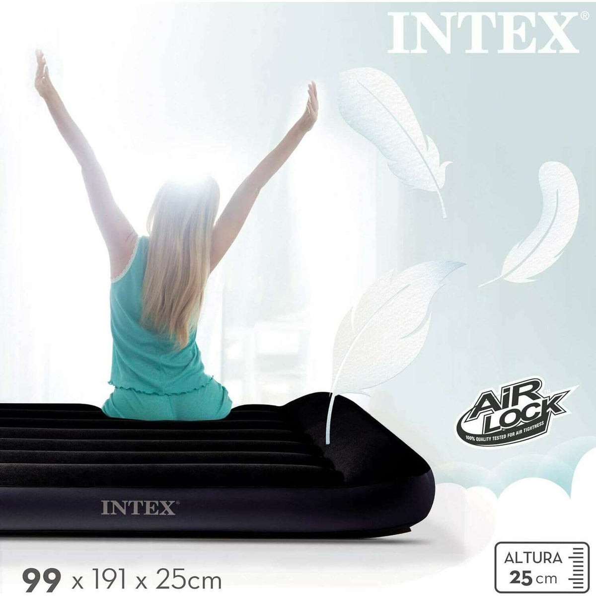Dura Beam Pillow Classic Airbed with Built-in Pump Air Bed Dura Beam Pillow Classic Airbed with Built-in Pump Dura Beam Pillow Classic Airbed with Built-in Pump Intex