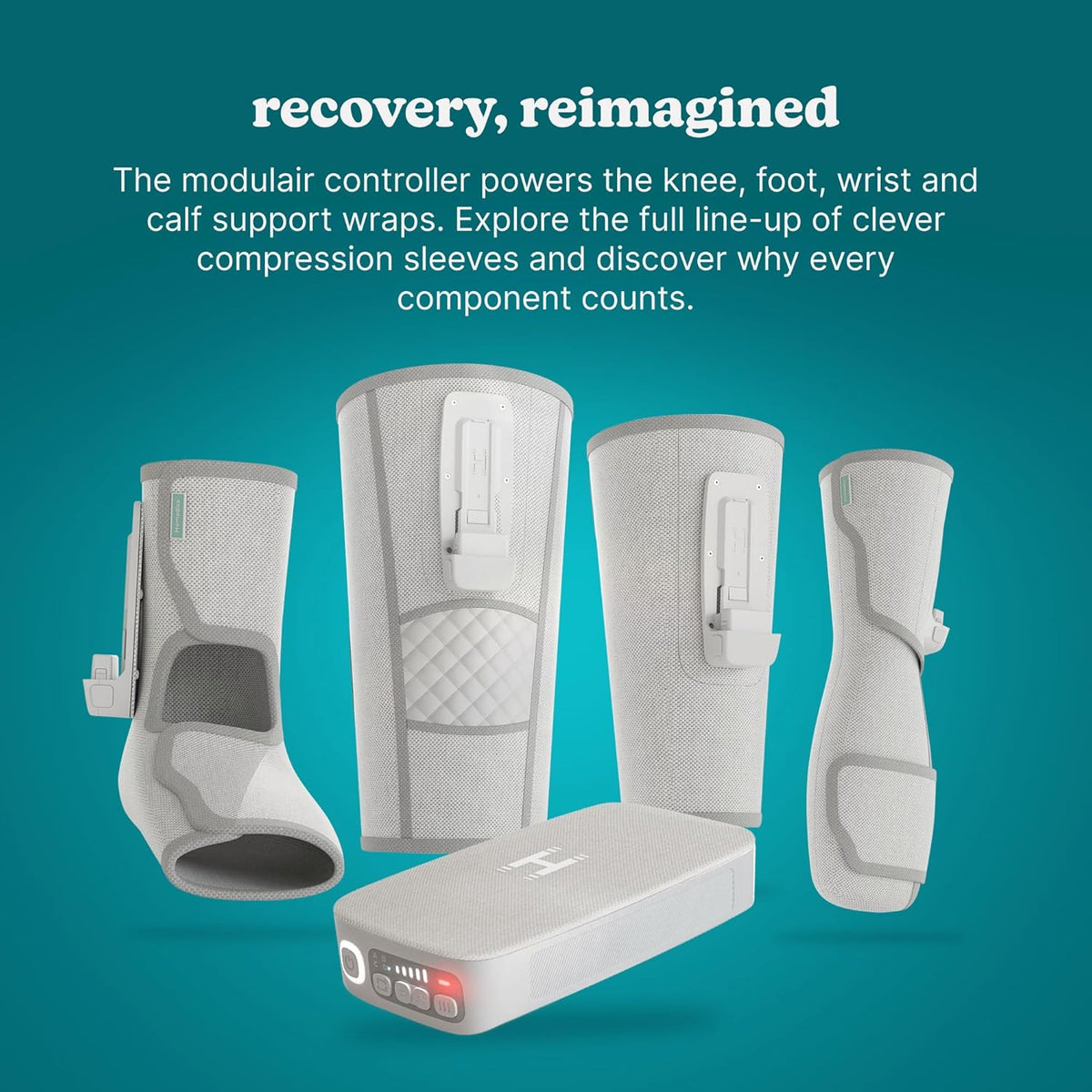 Modulair Controller & Calf Support Wrap. elasticated support Modulair Controller & Calf Support Wrap. Modulair Controller & Calf Support Wrap. HoMedics