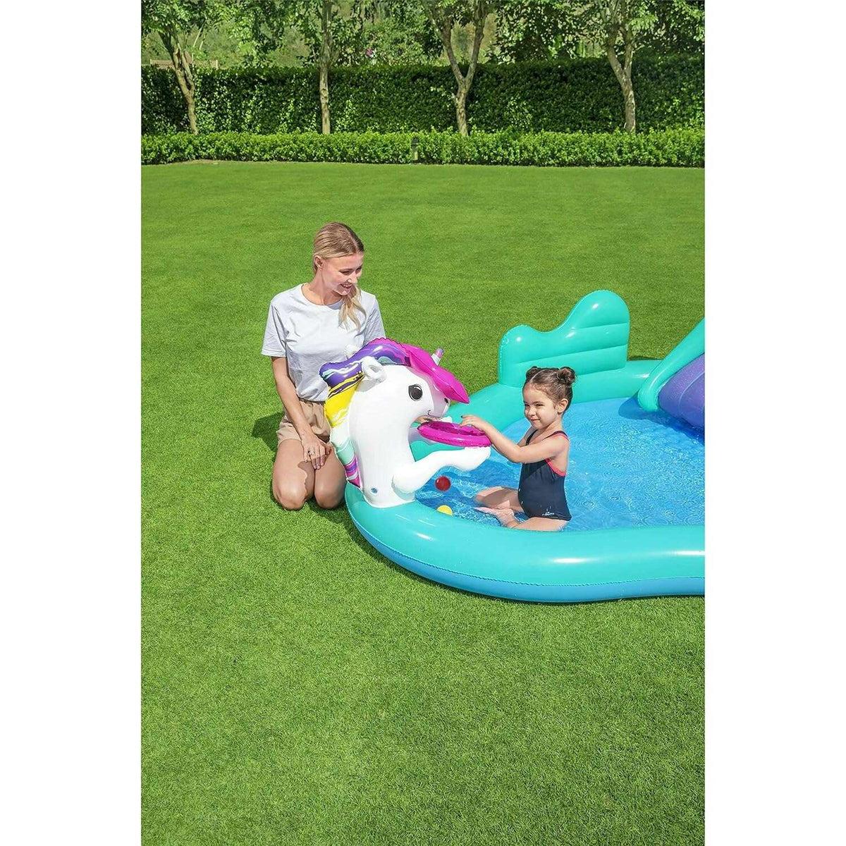Magical Unicorn Carriage Play Center 274x198x137cm Kids Inflatables Magical Unicorn Carriage Play Center 274x198x137cm Magical Unicorn Carriage Play Center 274x198x137cm Bestway