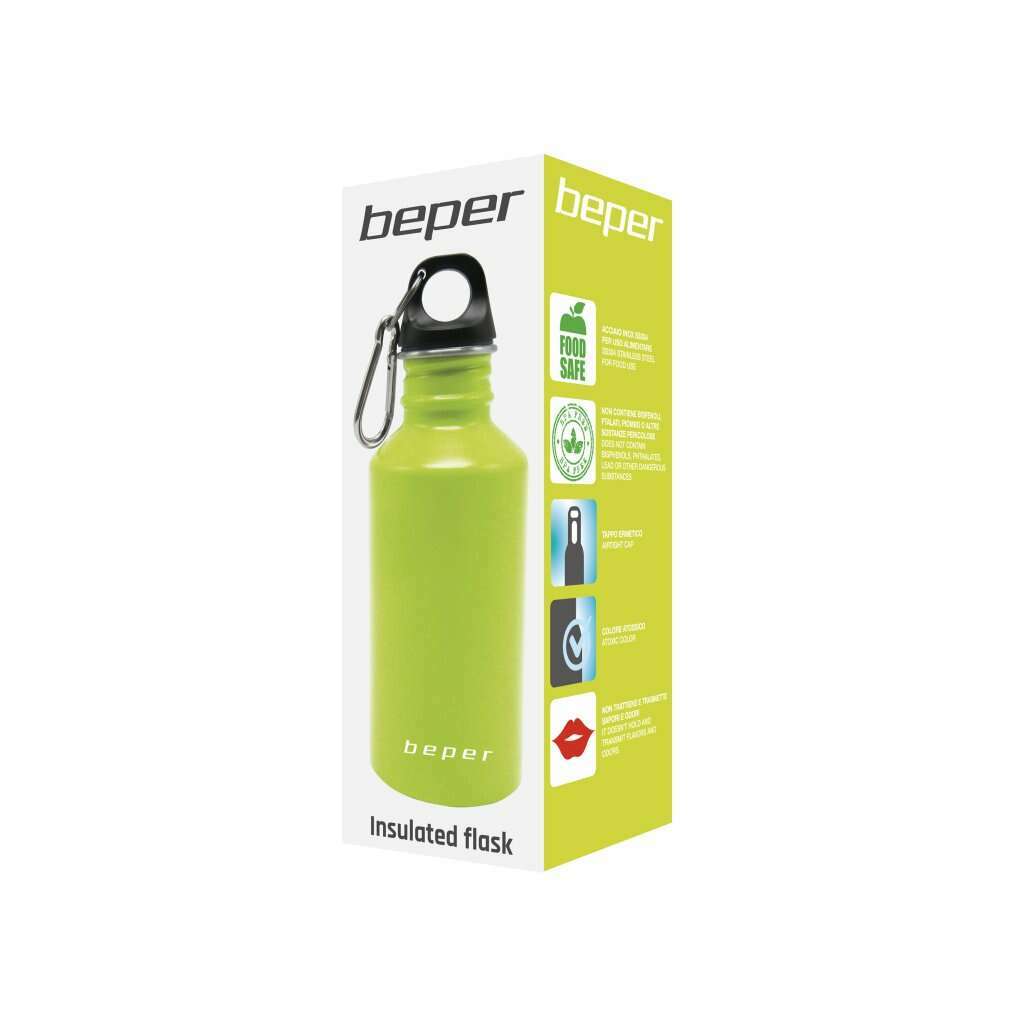Stainless Steel Isolated Flask - Green Stainless Steel Flask Stainless Steel Isolated Flask - Green Stainless Steel Isolated Flask - Green Beper