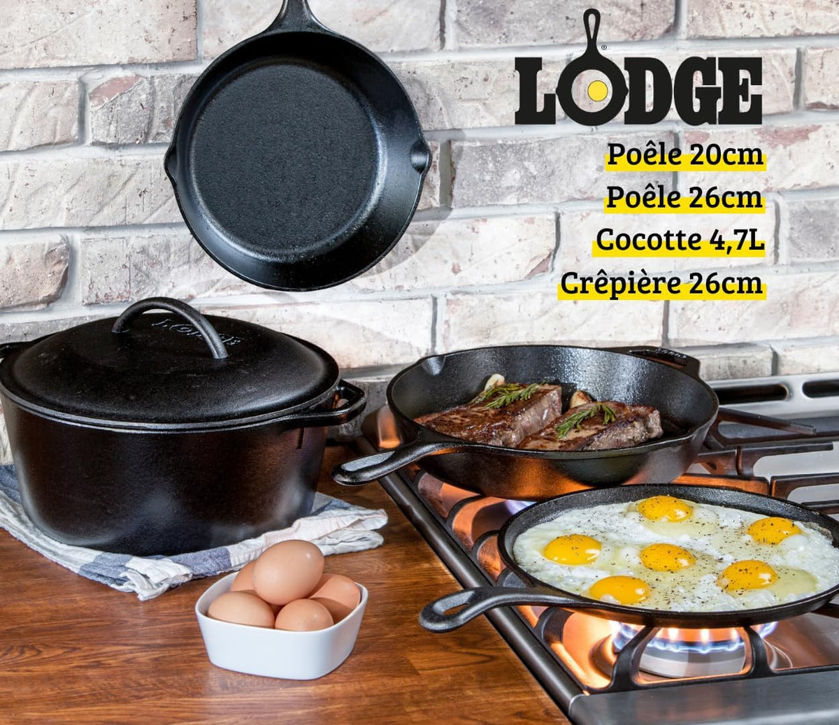 Seasoned Cast Iron 5 Piece Set