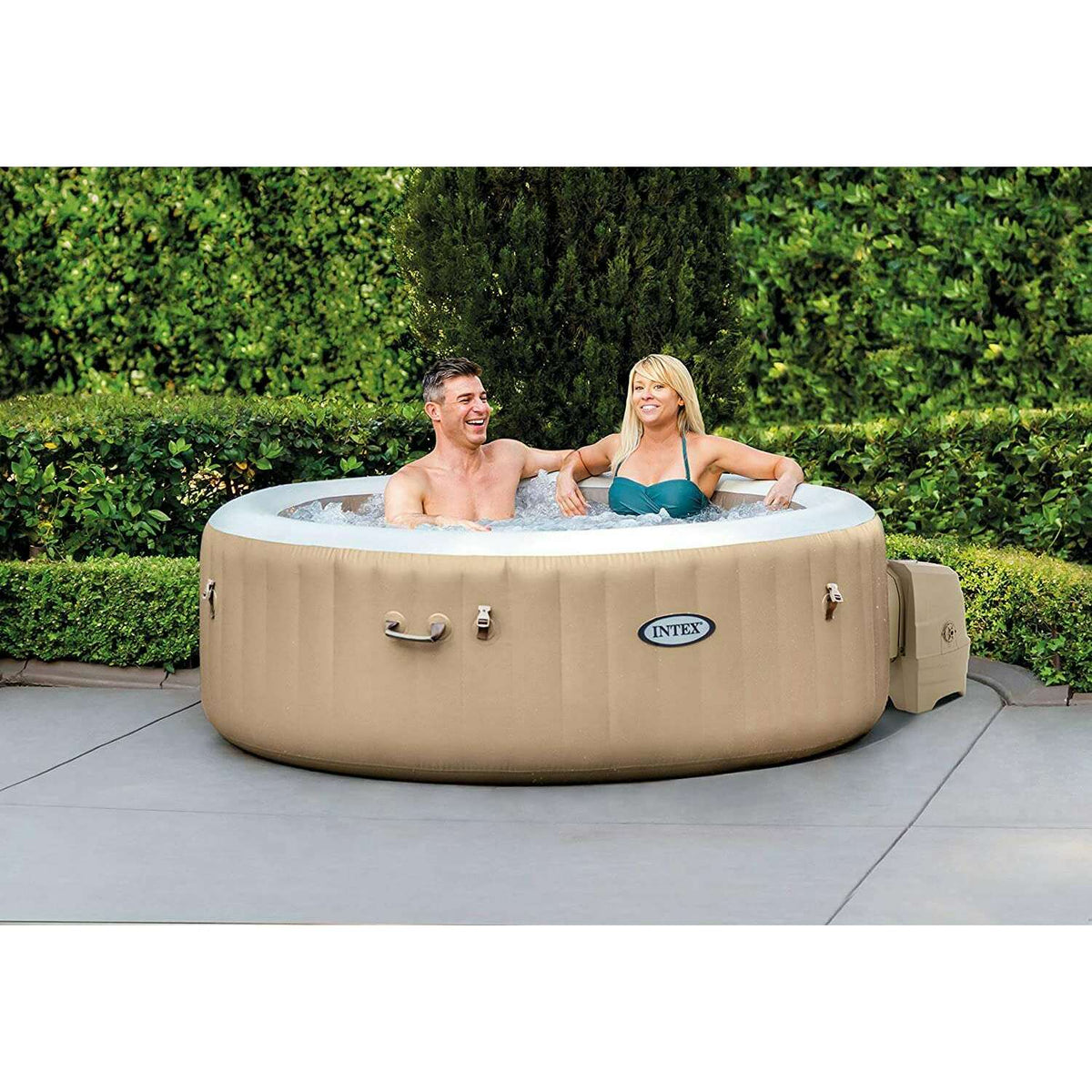 Purespa Bubble Massage 196X71Cm 4Pers Spa Bubble Pools Purespa Bubble Massage 196X71Cm 4Pers Purespa Bubble Massage 196X71Cm 4Pers Intex